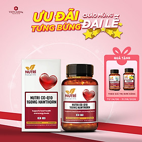 Viên Uống Bổ Tim Nutri CO-Q10 160MG Hawthorn 30 Viên | Giúp Tim Khỏe Mạnh, Phục Hồi Sức Khỏe - Nhập Khẩu Chính Hãng