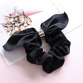 Hình ảnh Dây buộc tóc Scrunchies lụa bóng dễ thương có nhẫn HD82