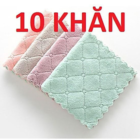 Mua Bộ 10 khăn lau bếp đa năng thấm hút tốt (24cm x 12cm)