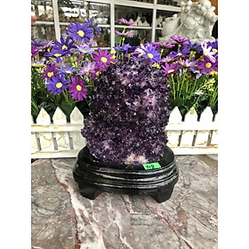Hang ( Hốc ) phong thủy đá thạch anh tím hút tài lộc - Nặng 1,8 kg