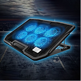 Mua Đế Tản Nhiệt Nuoxi H9 Cho Laptop  Macbook Với 2 Cổng USB 6 Cánh Quạt Tản Nhiệt Êm Ái