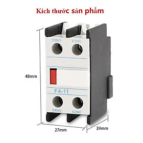 Tiếp điểm phụ contactor 1NO + 1NC - F4-11, LA-11, Tiếp điểm phụ mặt trên của khởi động từ