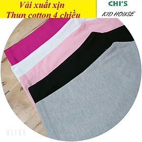 (VẢI XUẤT XỊN) SET 5 QUẦN LEGGING TRƠN LỬNG THUN COTTON 4 CHIỀU CHO BÉ GÁI 9-41KG