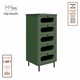 [Happy Home Furniture] SISEEL, Tủ lưu trữ 5 ngăn kéo - chân sắt, 50cm x 45cm x 110cm ( DxRxC), THK_172
