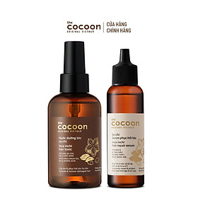 Combo phục hồi tóc hư tổn từ dầu Sa-chi Cocoon