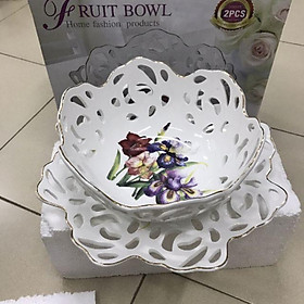 Mua Bát đĩa sứ đựng hoa quả bánh kẹo hàng cao cấp ( có bán rời
