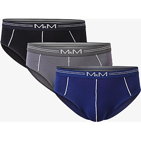 Combo 3 Quần Lót Nam Tam Giác Bamboo MRM Manlywear (Đen,Xanh Navy,Ghi nhạt)