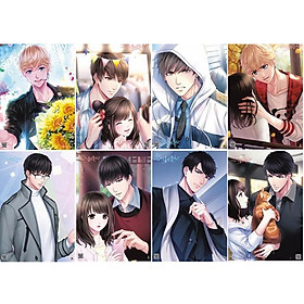 Poster anime chibi 8 tấm Tình yêu và nhà sản xuất tặng ảnh Vcone