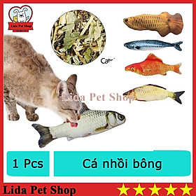 Đồ chơi cá nhồi bông có Cỏ CATNIP - mèo chó xả stress (Ngẫu nhiên)