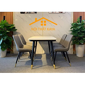 Mua Bộ Bàn Mặt Đá Ceramic Chân Neva – 4 Ghế Nhập Khẩu KY-GH26