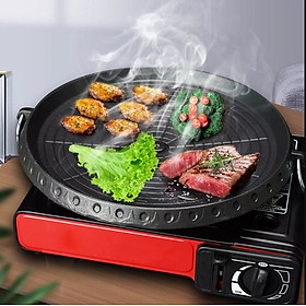 chảo nướng thịt BBQ Hàn Quốc size lớn 32cm mặt đá chống dính cao cấp