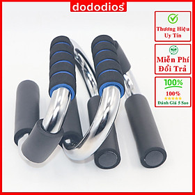 Dụng Cụ Hít Đất Cầm Tay Khung Chữ S Bằng Thép Trắng Cứng Cao Cấp – Dụng Cụ Tập Chống Đẩy Mini Tập Gym Tập Thể Thao Chính Hãng Dododios – Do01 (Đường Kính Khung To 22MM)