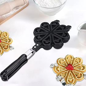 Mua Khuôn Nướng Bánh Waffle Bánh Kẹp Chống Dính - Chảo Nướng Bánh Kẹp 4 Trái Tim