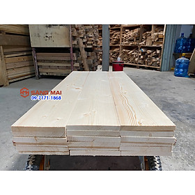 [MS124] Tấm gỗ thông mặt rộng 17cm x dày 2cm x dài 120cm + láng nhẵn mịn 4 mặt