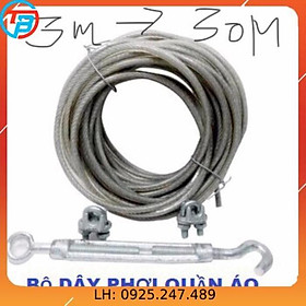 Mua Bộ dây phơi quần áo  kèm tăng đơ  ốc xiết cáp️️️