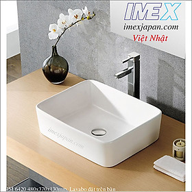 Mua Chậu lavabo sứ để bàn men sứ phủ nano cao cấp IMEX IM 6420