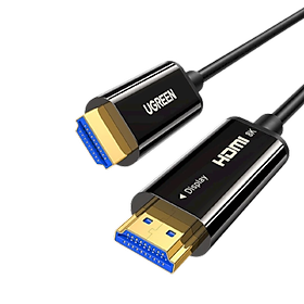 Cáp HDMI 2.1 sợi quang lõi đồng Ugreen 80409 dài 30M 8K 60hz 4K 120Hz HD141 Hàng chính hãng