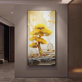 Mua Tranh treo tường cây tùng vàng phá tài 1 tranh phòng khách quà tặng tân gia