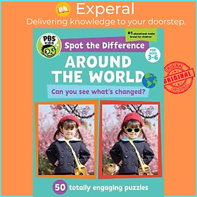 Sách - Spot The Differences: Around The World : 50 Totally Engaging Puzzles by PBS Kids (UK edition, hardcover)