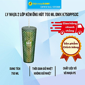 Ly nhựa 2 lớp kèm ống hút 750 ml DMX K750PP53C