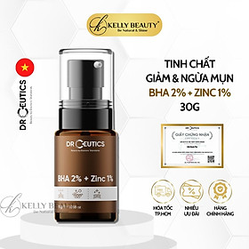 Serum Mụn DrCeutics BHA 2% + ZinC 1% - Cải Thiện và Ngừa Mụn; Thoáng Lỗ Chân Lông Kelly Beauty