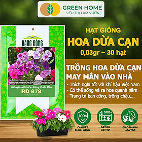 Hạt Giống Hoa Dừa Cạn Greenhome, Gói 0,03gr~30 hạt, Sai Hoa, Màu Rực Rỡ, Dễ Trồng Quanh Năm,Nảy Mầm Cao H09