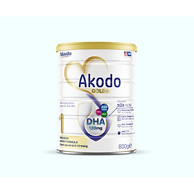 Akodo Gold+ 1 dành cho bé 0 - 12 tháng tuổi - hộp 900g