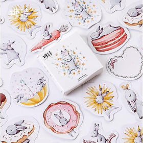 Bộ 45 Sticker Thỏ Cà Rốt E77