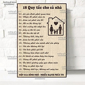 Tranh Treo Tường Trang Trí Nhà Cửa 18 Quy Tắc Cho Trẻ Và Cha Mẹ Hình Thành Thói Quen Tốt