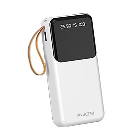 Pin sạc dự phòng Polymer 20.000mAh Vivumax P200 – Tích hợp 4 dây sạc, sạc nhanh 2.4A - Hàng Chính Hãng