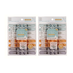 Combo 02 Set kẹp chữ A phơi quần áo Kokubo - Nội địa Nhật Bản