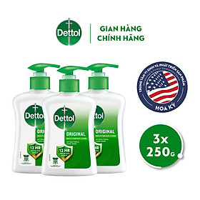 COMBO 3 CHAI NƯỚC RỬA TAY DETTOL KHÁNG KHUẨN – 250G/CHAI