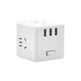 Củ Sạc Điện Xiaomi Mijia Magic MJCXB3-02QM/MJHQ3-01QM Hình Khối Hỗ Trợ 6 Cổng USB Mini Tiết Kiệm Không Gian Hàng nhập khẩu