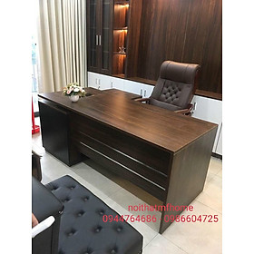 Mua Bàn giám đốc kèm tủ phụ 1m6 màu nâu óc chó