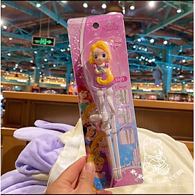 Đũa tập ăn nhựa Disney hình Rapunzel nổi 3D cho trẻ em bé