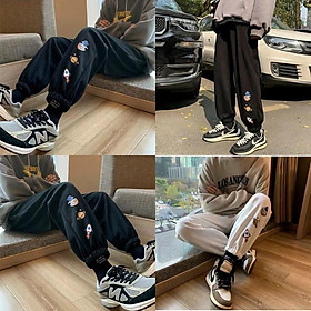 Quần Dài Thun Bo Gấu - Quần Jogger Ống Suông Hoạ Tiết Hoạt Hình Ulzzang Nam Nữ Unisex - HIỀN LINH ÁO KHOÁC