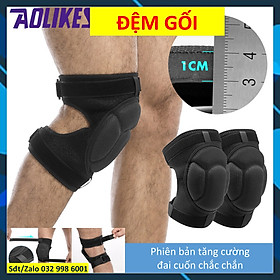 Đai miếng đệm bảo vệ đầu gối AOLIKES A-0212 đàn hồi Rubber cushion anti-collision knee pad