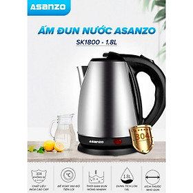 Mua Bình đun siêu tốc 1.8L inox Asanzo SK1800-Hàng chính hãng