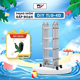 Mua Thang nhôm gấp đoạn DIY TLG-4D chiều cao sử dụng tối đa chữ A 2.3m chữ I 4.7m - Tiêu chuẩn chất lượng an toàn Châu Âu