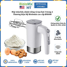 Mua Máy trộn bột  đánh trứng  tạo bọt 3 trong 1 thương hiệu cao cấp Biolomix BM688 - Công suất 500W - HÀNG NHẬP KHẨU