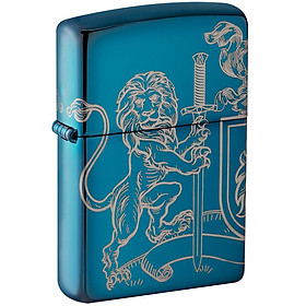 Bật Lửa Zippo 49126 – Zippo Medieval Coat Of Arms Design 360° High Polish Blue