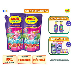 Combo 2 Túi Sữa Tắm Gội Carrie Junior Cho Bé Hương Cheeky Cherry 500g