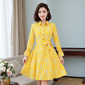 Đầm váy nữ thiết kế hoa eo thắt phong cách nhẹ nhàng Thời trang Đũi Việt DV21