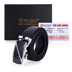 HJ4135 - Dây nịt nam Huy Hoàng Vip màu đen