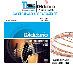 Dây Đàn Guitar Acoustic D'Addario EJ11
