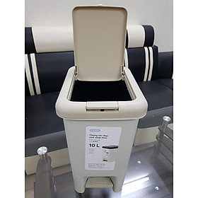 Mua Thùng rác đạp chữ nhật Hiro 10L (Kèm ruột) - Chính hãng INOCHI