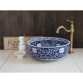 Mua Chậu sứ Mỹ thuật kanly / Lavabo đặt bàn Mỹ nghệ/ chậu sứ rửa mặt