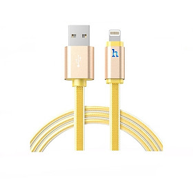 Cáp Lightning Hoco UPL12 Dài 1.2m - Đèn Led Báo Sạc Đầy - Hàng Chính Hãng (Giao Màu Ngẫu Nhiên)