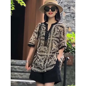 Set bộ vol in 3D cổ trụ năng động S05- Lady Fashion