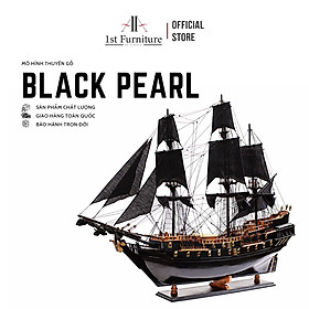 Mô hình Thuyền Cổ BLACK PEARL cao cấp, mô hình gỗ tự nhiên, lắp ráp sẵn, quà tặng sang trọng 1st FURNITURE